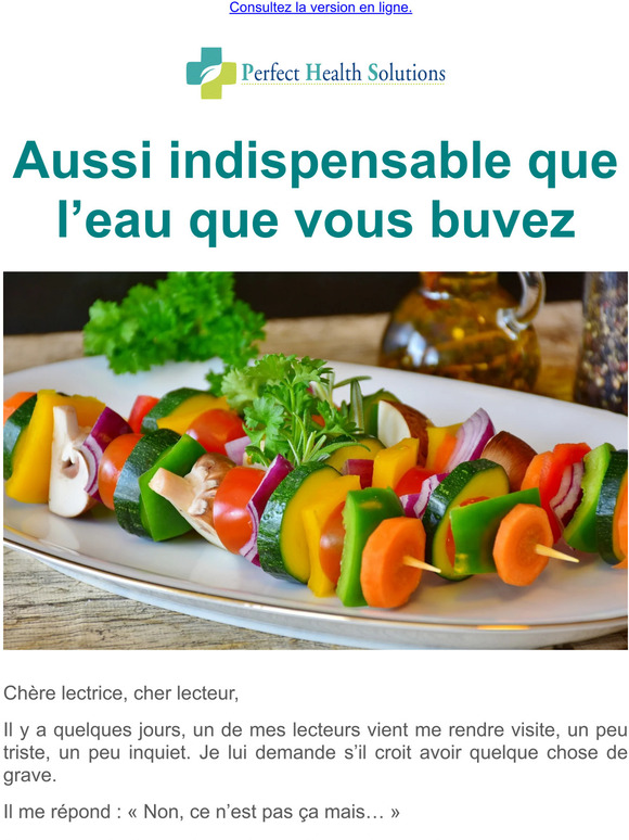 Aussi indispensable que l’eau que vous buvez
