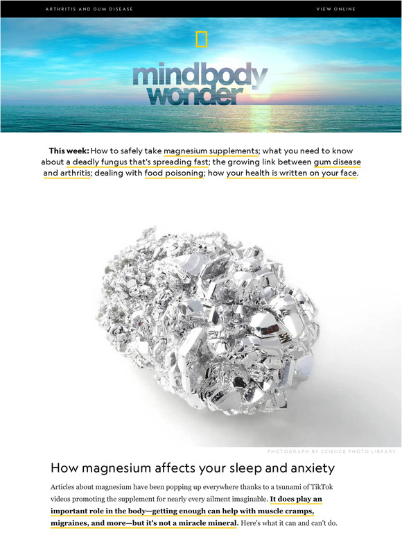 National Geographic What magnesium supplements can and can't do Milled