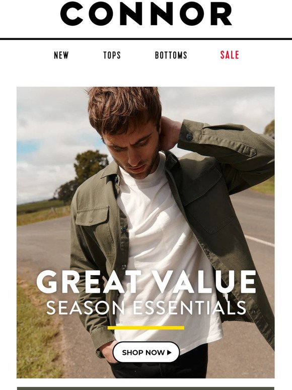 Great Value Season Essentials... Plus 25% Off on Jackets!