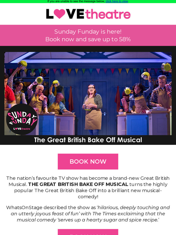 Save up to 58% on The Great British Bake Off Musical