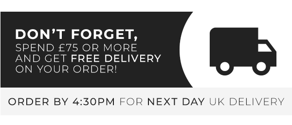 Free delivery on orders over £75 Order by 4:30pm for next day UK delivery