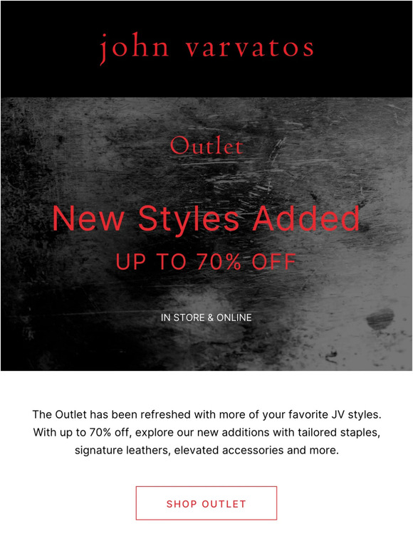 New in the Outlet