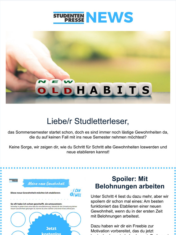 Wie du schlechte Gewohnheiten im Studium loswirst 👋