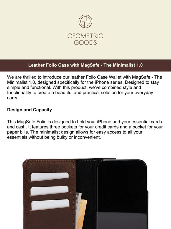 iPhone 14 Folio Wallet with MagSafe - The Minimalist 1.0