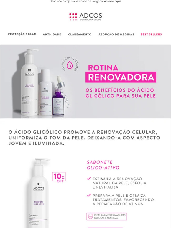 Sua skincare com ácido glicólico 💜