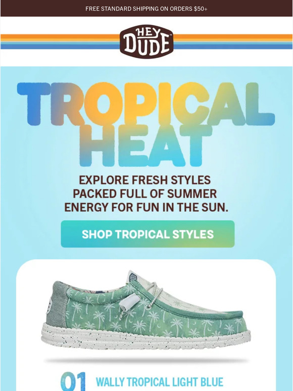 Hey Dude Shoes USA Sail away with the NEW Tropical Collection 🌴 Milled