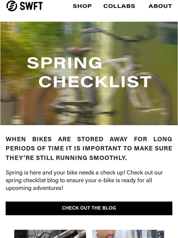 Ride SWFT Spring Ebike Maintenance Checklist Milled