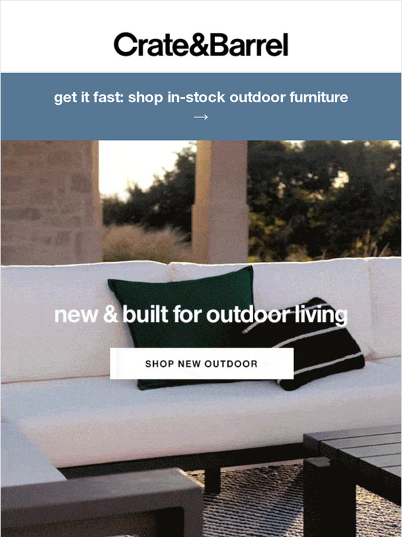 Crate and Barrel New outdoor arrivals are here ⛱️ Bring on the sun