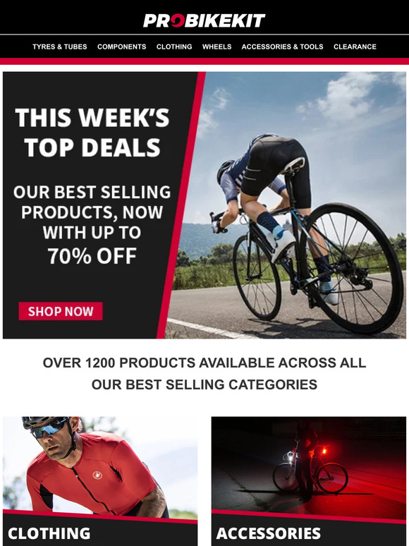 CLOTHING, COMPONENTS, TYRES…IT'S ALL HERE FOR YOU!