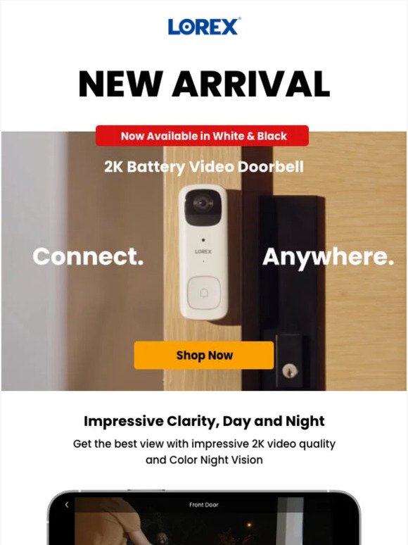 Now Available: NEW 2K Battery Video Doorbell