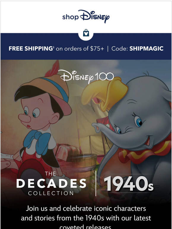Disney Store Return to the ’40s with this month's Disney100 Decades