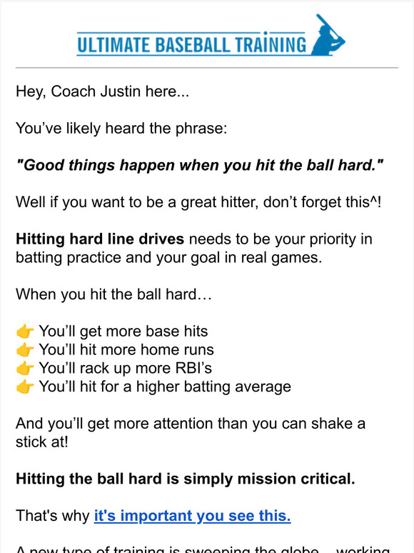 ultimatebaseballtraining Learn how to hit more hard line drives and