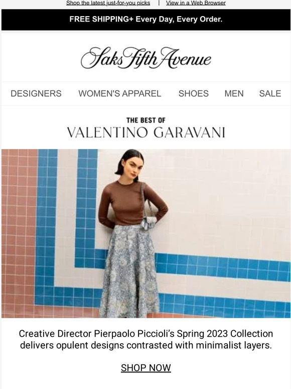 Saks Fifth Avenue Here are new picks from Valentino Garavani Milled