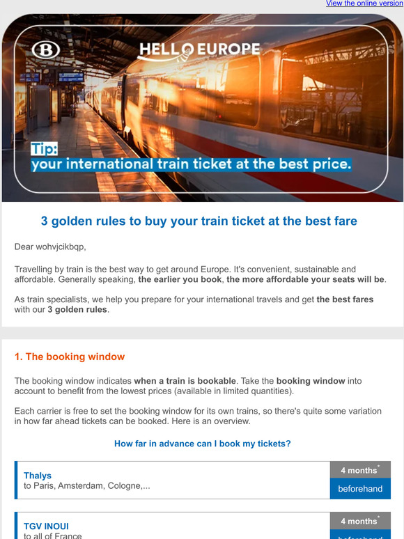 —, do you know the secret of travelling at the best price?
