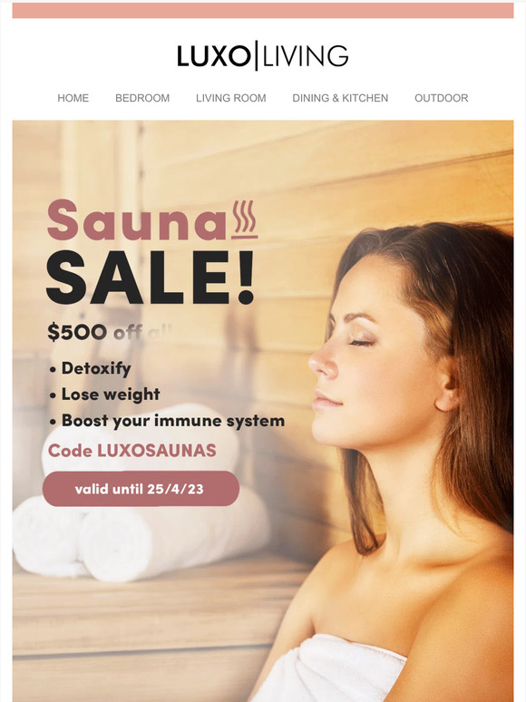 deluxe products 🧖 500 off Australia's most affordable home saunas