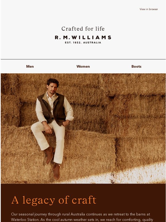 R.M. Williams continues seasonal journey with new summer range