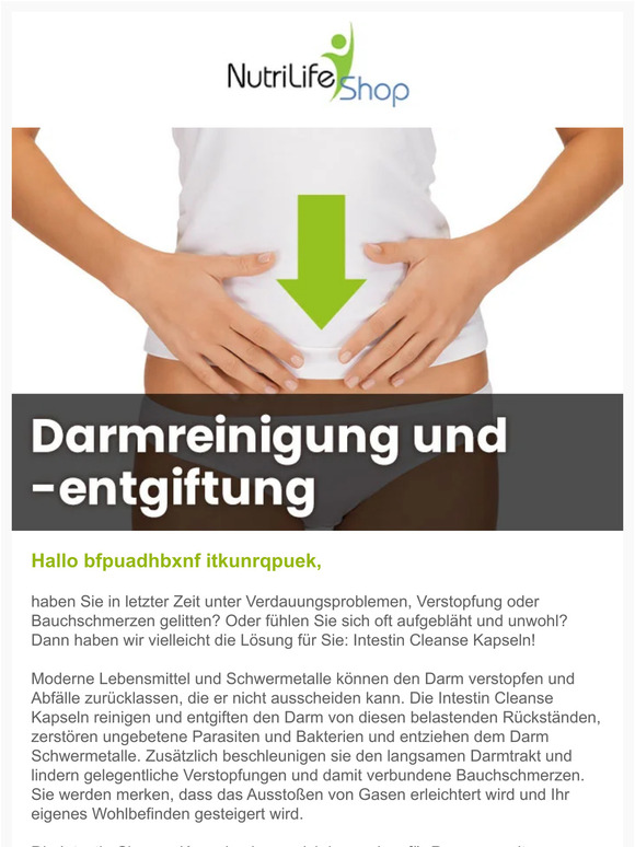 Entdecke Intestin Cleanse - Deine natürliche Lösung für Verdauungsprobleme!