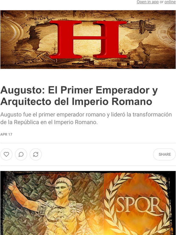 Revista de Historia Augusto El Primer Emperador y Arquitecto del