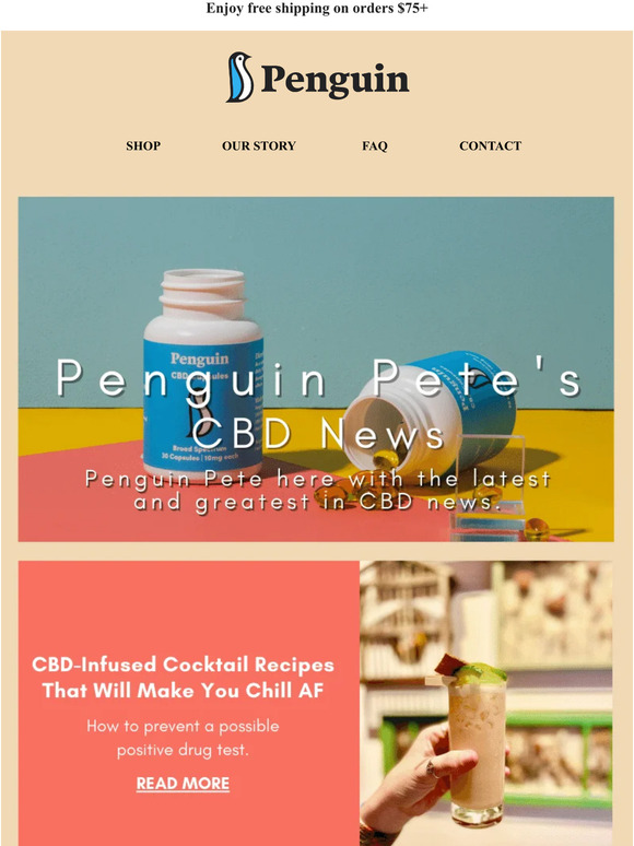 Penguin CBD CBD cocktails that will make you chill AF 🍹 Milled