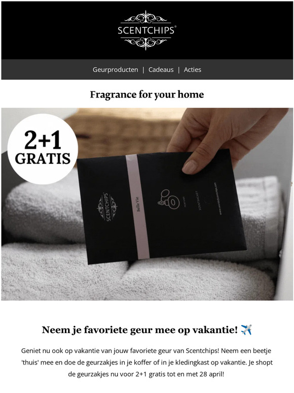 2+1 gratis - neem je favoriete geur mee op vakantie! ✈️