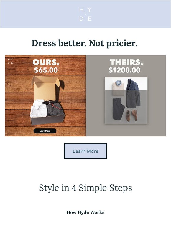 Dress your best, pay less