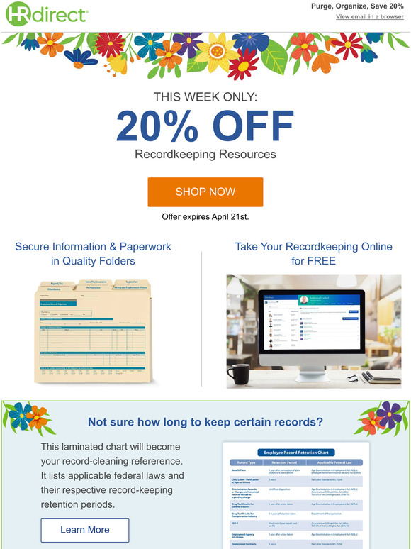 Don't Miss Our Spring File-Cleaning Sale