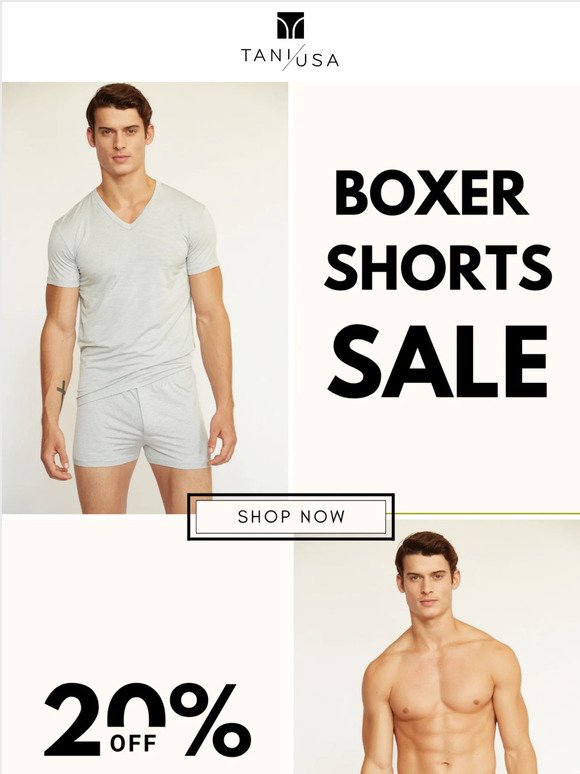 Save 20% off Boxer Shorts!