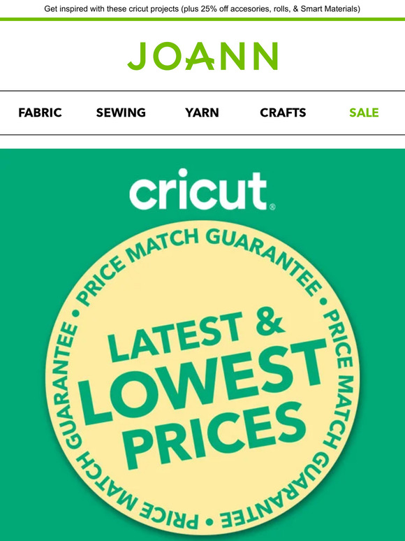 JoAnn Fabric and Craft Store Tuesday essentials the Cricut SALE has
