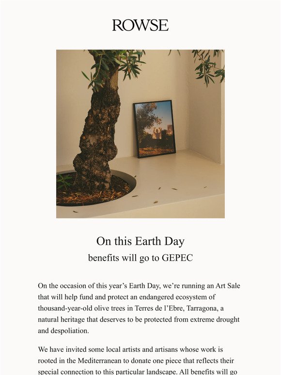 Earth Day 🌎 We’re running an Art Sale donation
