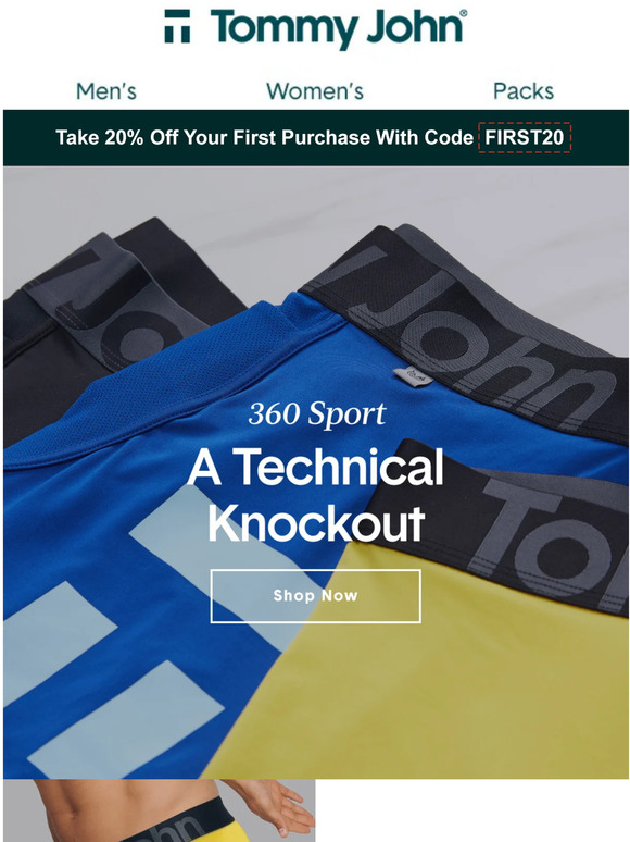 Tommy John Trending GymReady 360 Sport Underwear In New Colors Milled