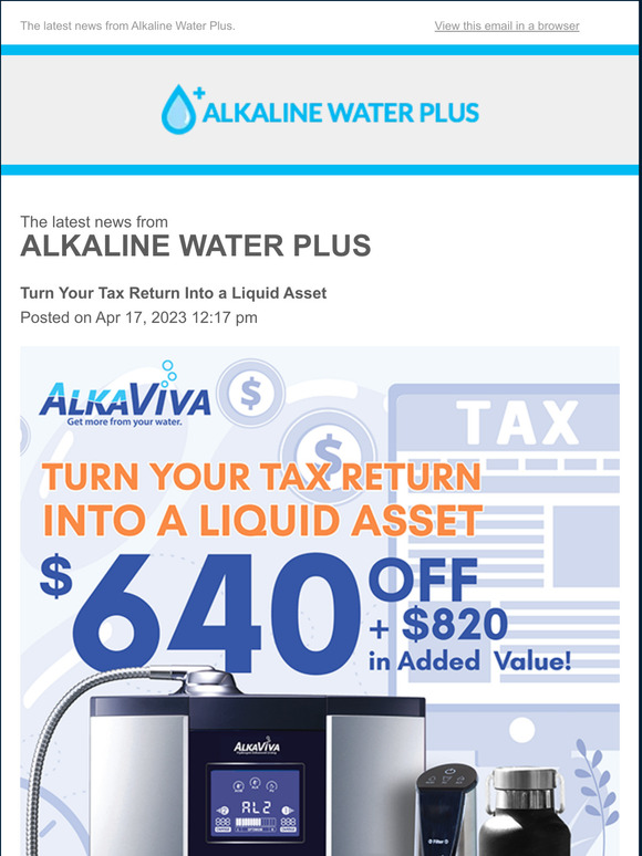 Alkaline Water Plus The Alkaline Water Ionizer Store Turn Your Tax