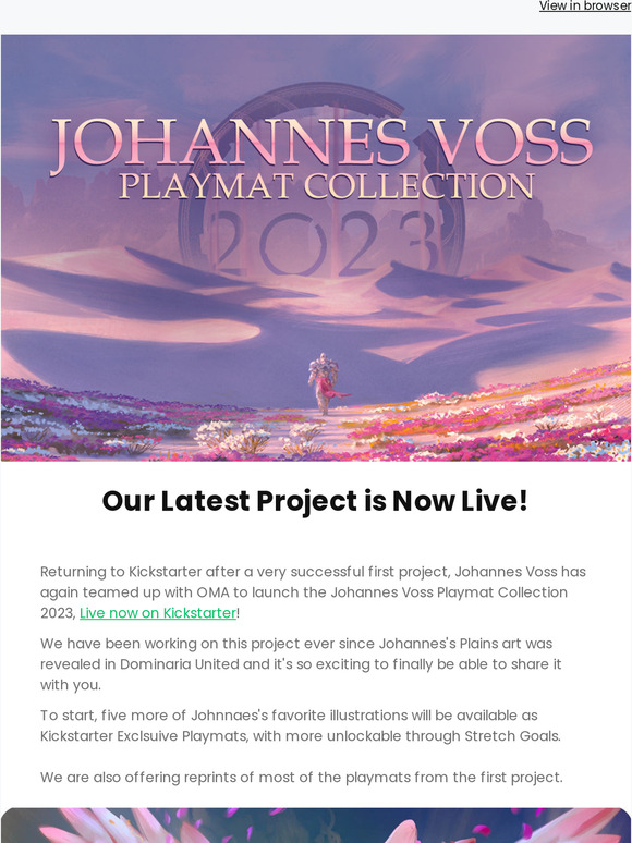 Original Magic Art New Project just Launched Johannes Voss Playmat