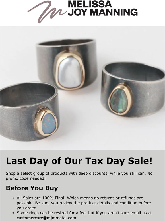 Last Day of Our Tax Day Sale!
