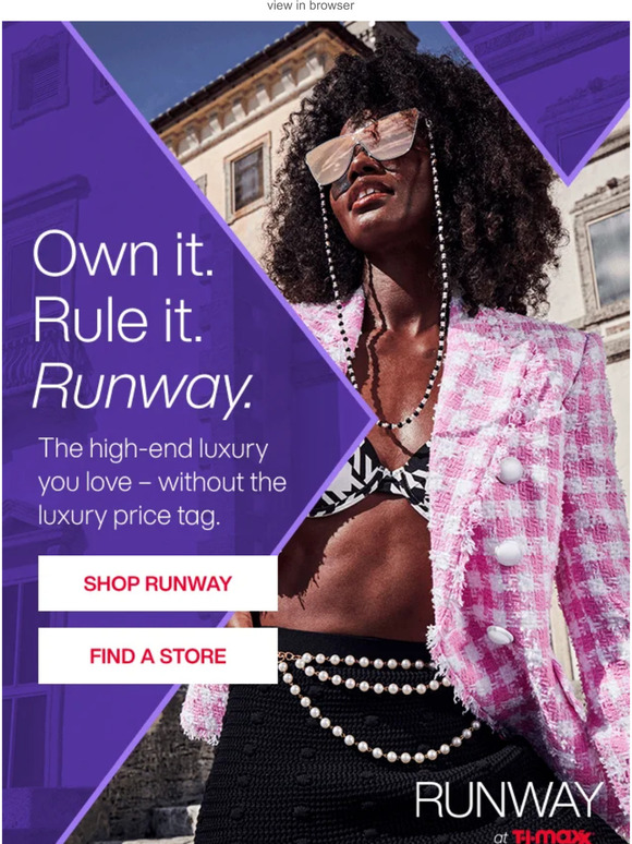 What are TJ Maxx Runway Stores? Online Shopping Luxe for Less!