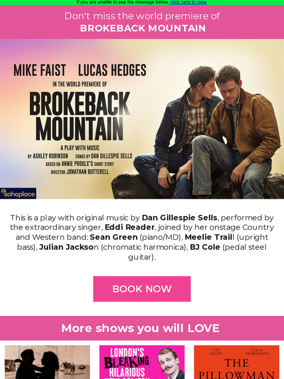 Brokeback Mountain comes to the West End next month!