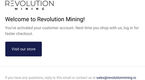 Customer account confirmation