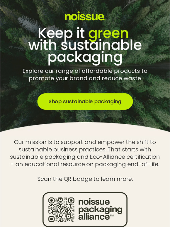 Keep it green 🌳 with sustainable packaging