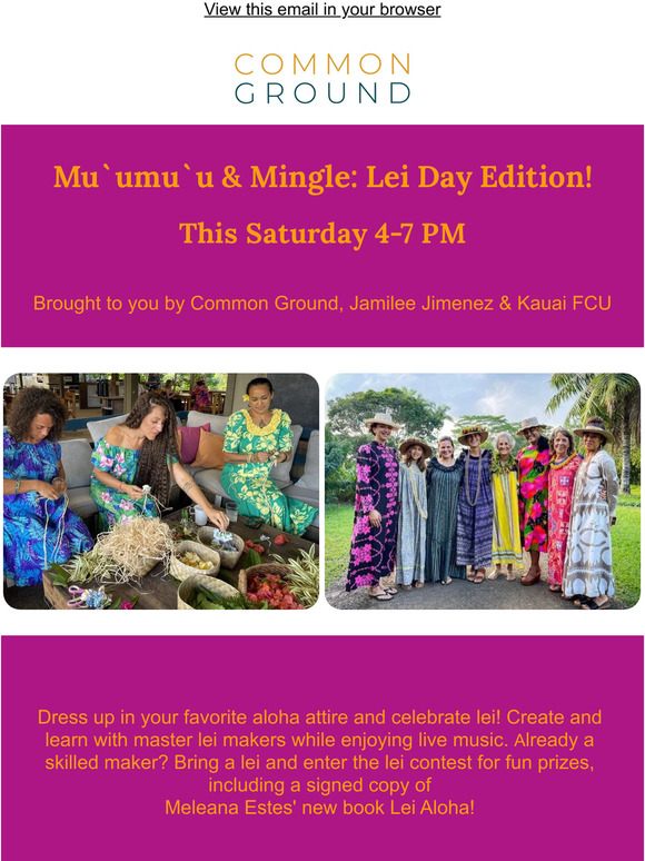 Mu'umu'u & Mingle: Lei Day Edition!