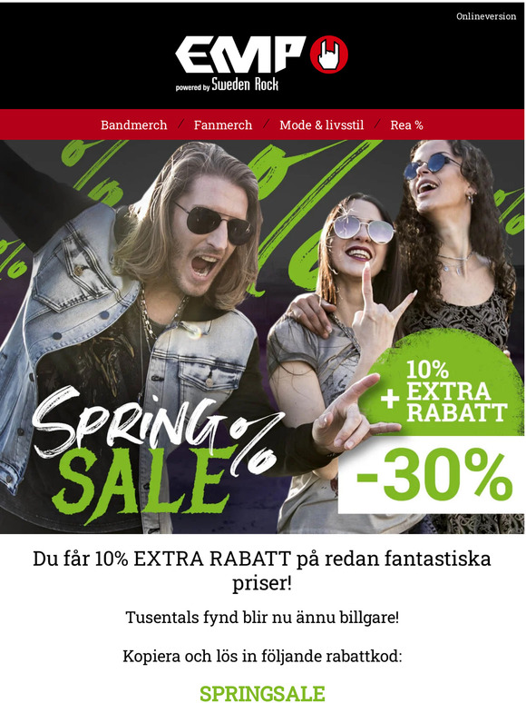 ⚠️ 10% EXTRA RABATT på fyndvaror i vår SPRING SALE!