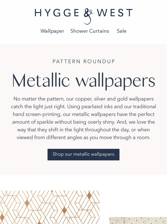 Create a polished room with metallic wallpaper ✨