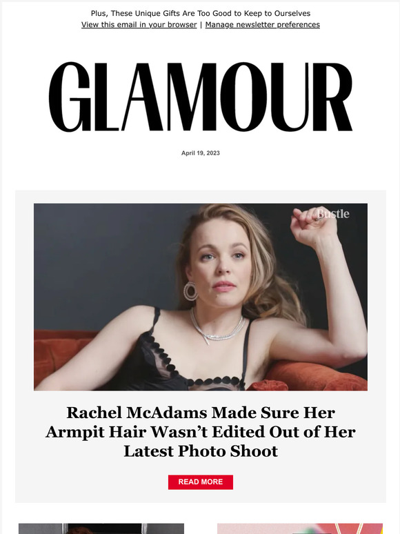 Glamour Rachel Mcadams Made Sure Her Armpit Hair Wasnt Edited Out Of Her Latest Photo Shoot