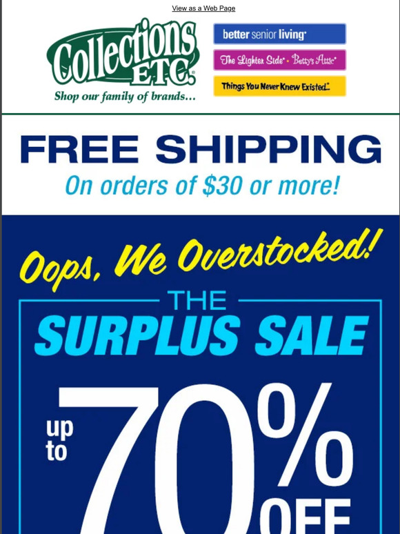 Collections Etc. Surplus Sale Alert Don't Miss Out on These Oops