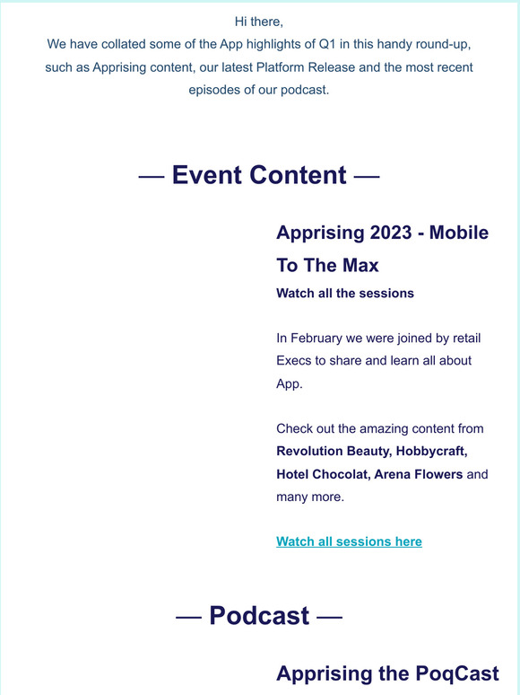 App Q1 Round-Up | Content, Insights, News, and More...