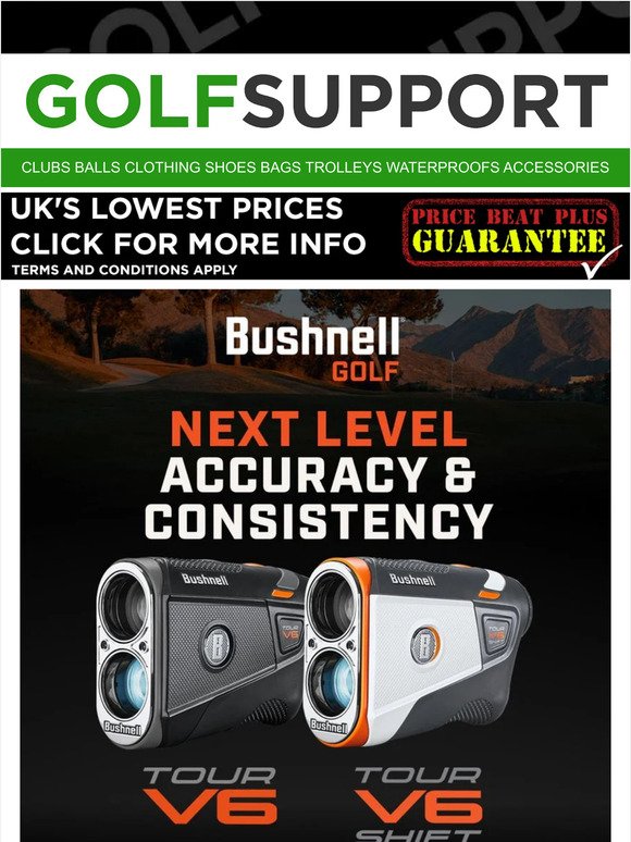 The Bushnell Tour V6 Is Here! Get Yours Today! 🙌