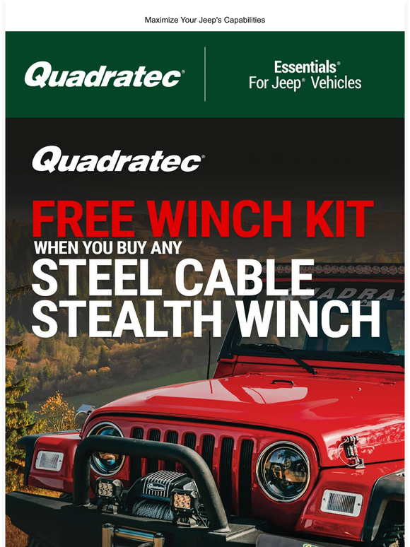 Quadratec Free Winch Kit with Winch Purchase! Milled