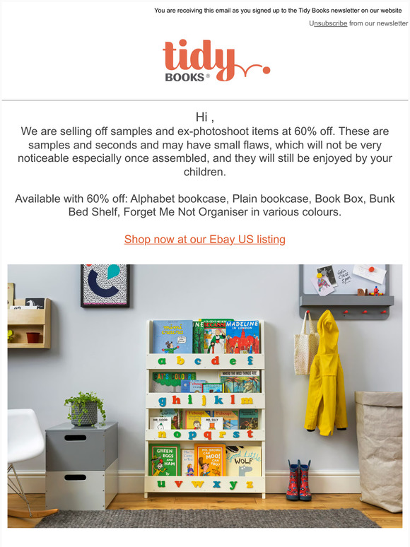 , get 60% off in our sample SALE
