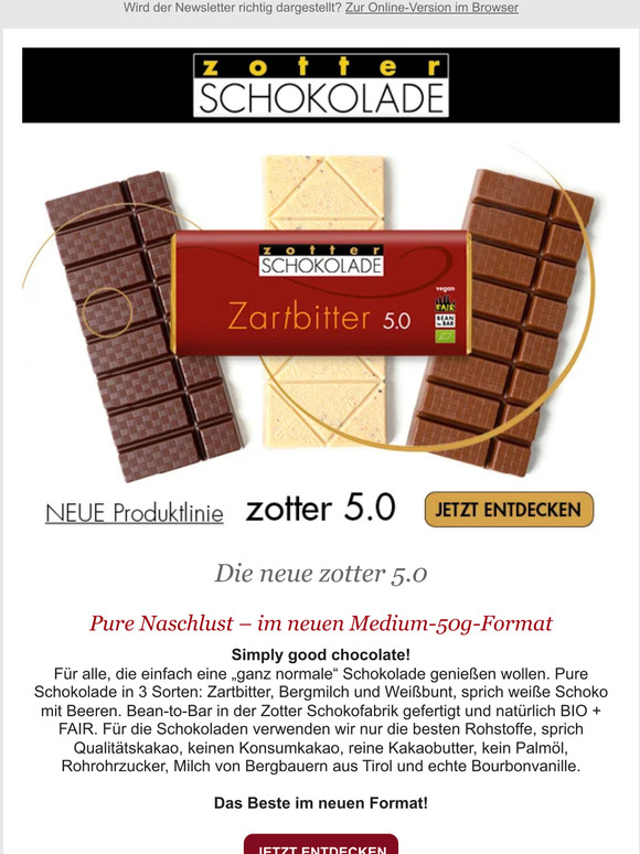 zotter 5.0 – die neue Schoko-Linie 🍫