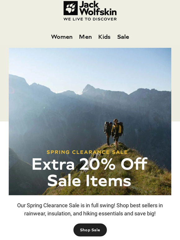 Spring Clearance Sale: Save an Extra 20% on Sale Items 🌱