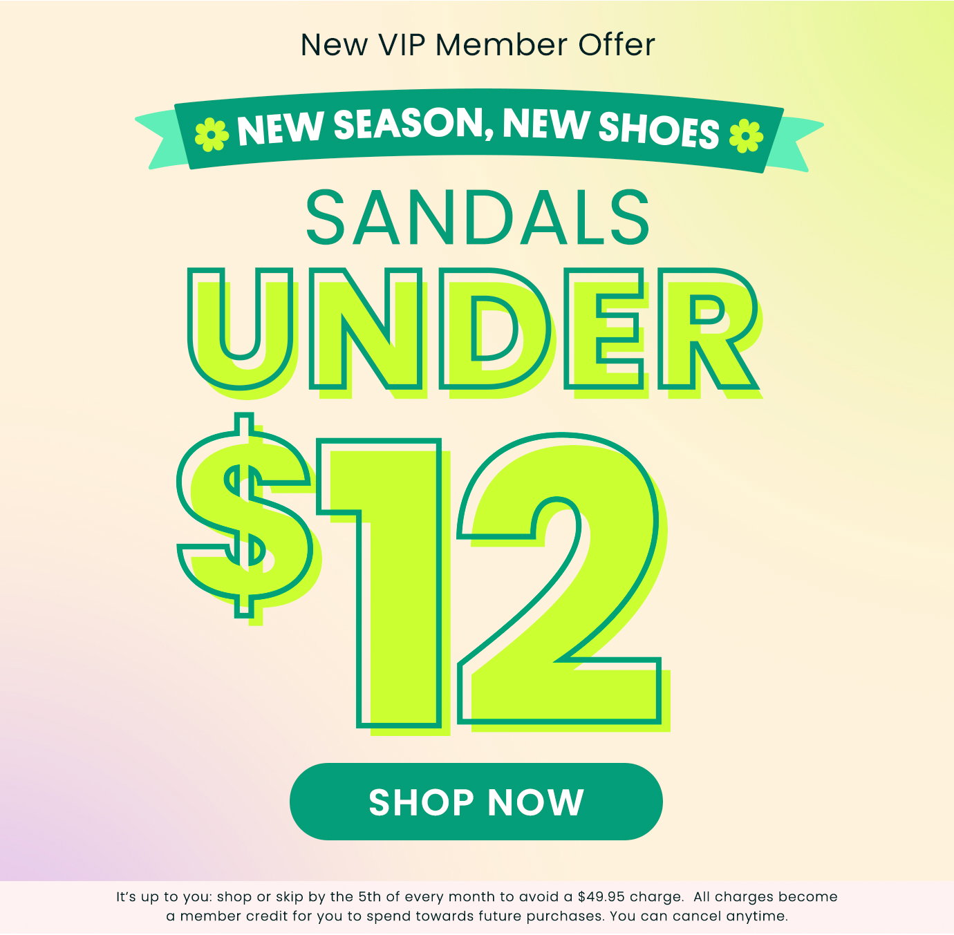 Sandals under $12
