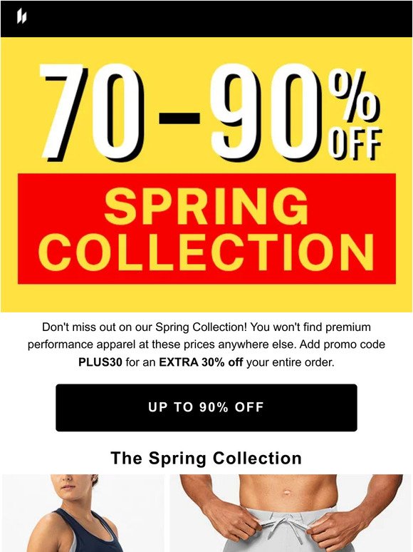 Spring SALE up to 90% off!